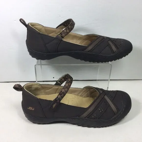 JBU Shoes‎ Womens 8 M Copenhagen Mary Jane Brown Comfort Hook & Loop Round - Picture 8 of 8
